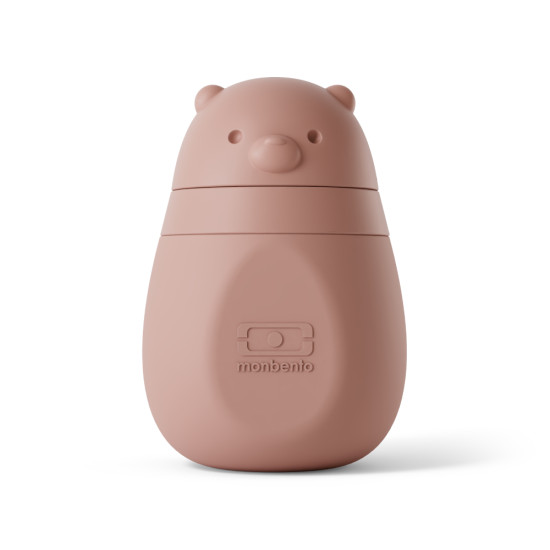 Παγούρι σιλικόνης  MB Yummy - Pink moka με στόμιο 150ml για βρέφη και παιδιά