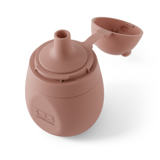 Παγούρι σιλικόνης  MB Yummy - Pink moka με στόμιο 150ml για βρέφη και παιδιά