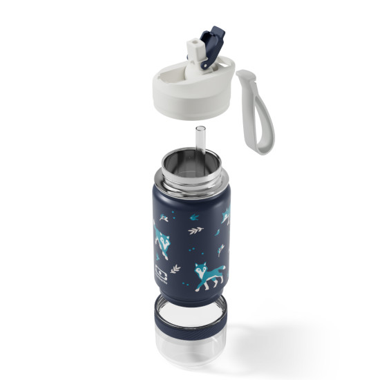 Ισοθερμικό παγούρι με καλαμάκι MB Twisty - Wolf  300ml