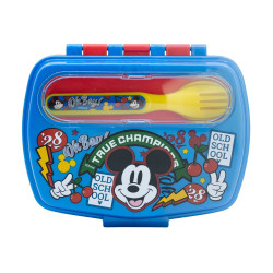 Φαγητοδοχείο με μαχαιροπίρουνα Mickey true Champions 