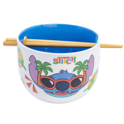 Κεραμικό μπολ Ramen με Chopsticks Stitch Sunny Leaves 
