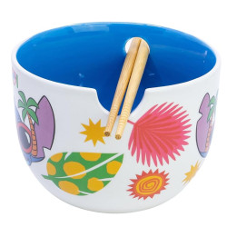 Κεραμικό μπολ Ramen με Chopsticks Stitch Sunny Leaves 